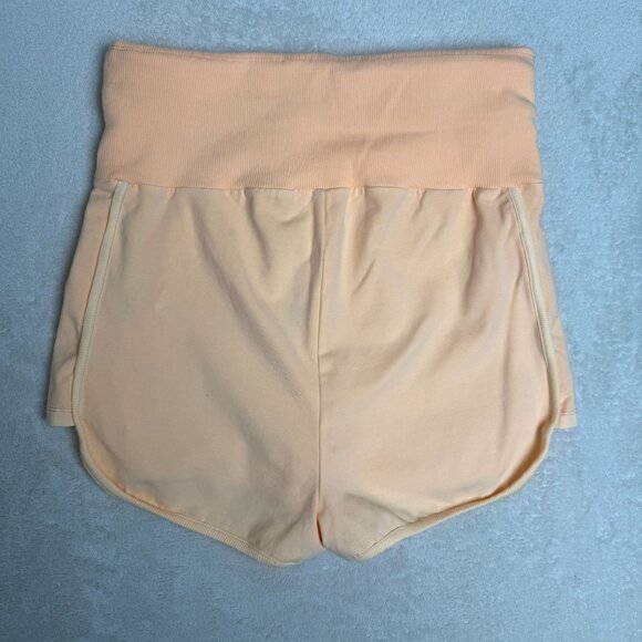 Free People Limitless Roll Over Shorts Peach Size Small Cotton Blend Peach - Picture 5 of 9